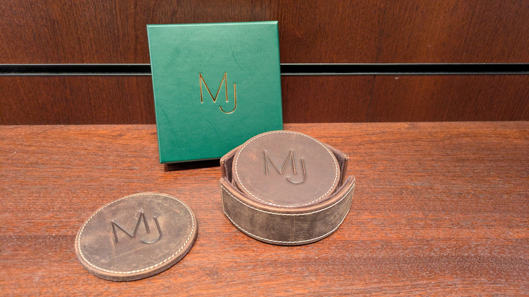 Mount Juliet Estate - Leather Coaster Set