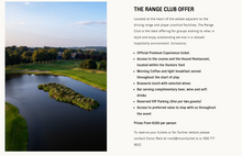 Load image into Gallery viewer, OFX IRISH LEGENDS - RANGE CLUB HOSPITALITY WEDNESDAY
