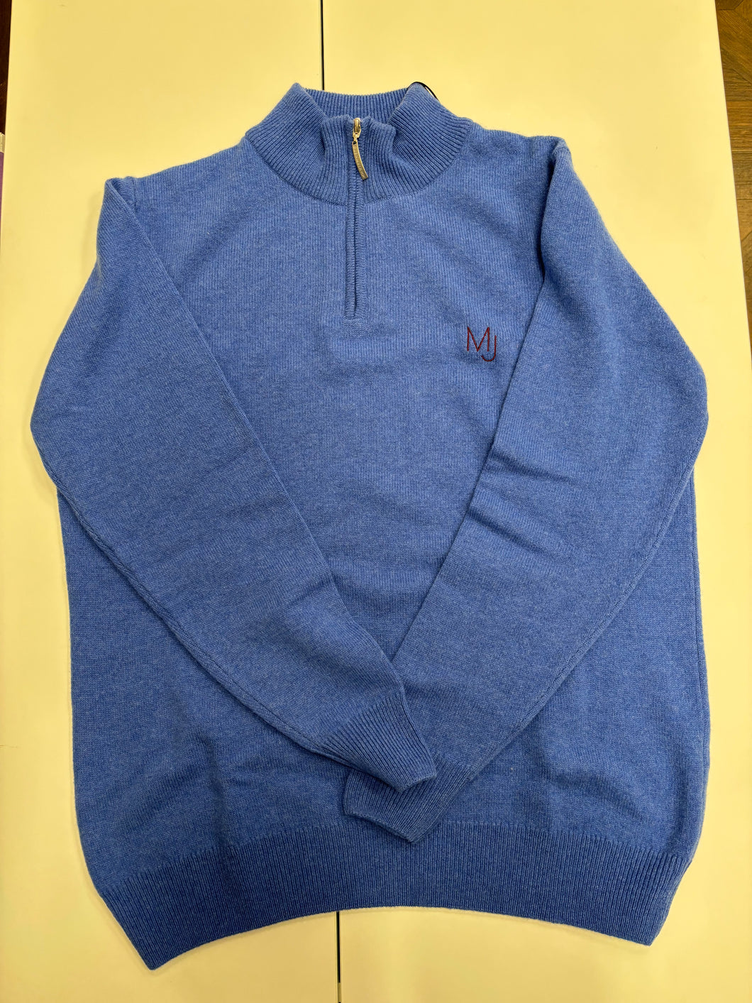 Baby Blue Coll Sweater 1/4 Zip