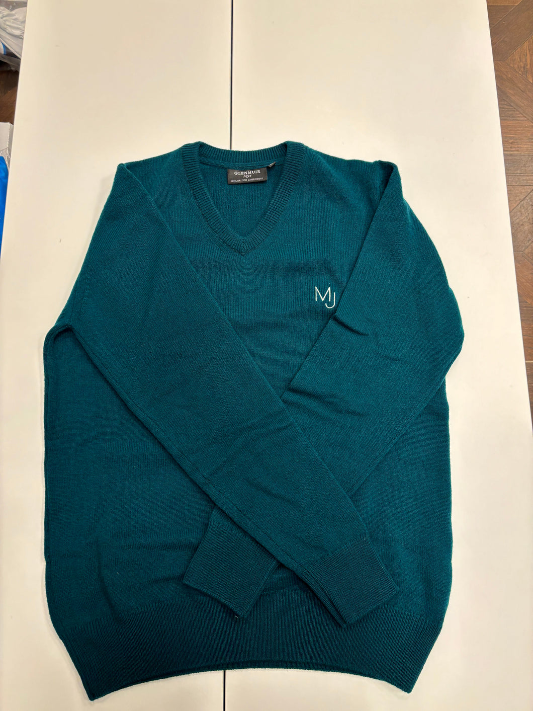 V-Neck Lambswool Sweater Green