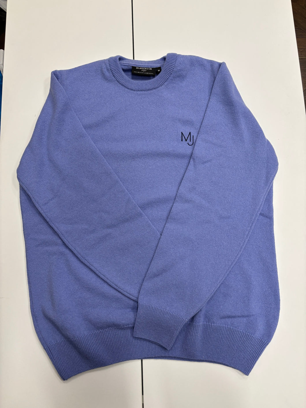 Round-Neck Lambswool Sweater Lt Blue