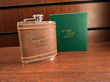 Load image into Gallery viewer, Mount Juliet Estate - Leather Bound Hip Flask

